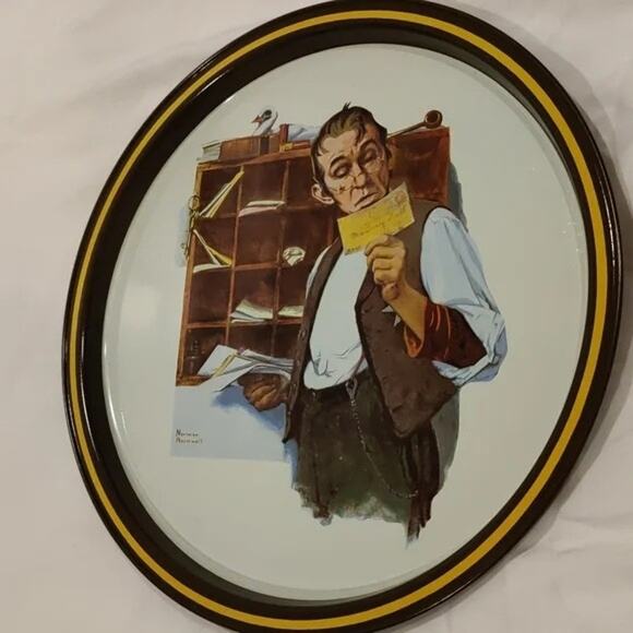 Vintage Norman Rockwell 1976 First Limited Edition Postal Collectors Tray - Picture 2 of 4